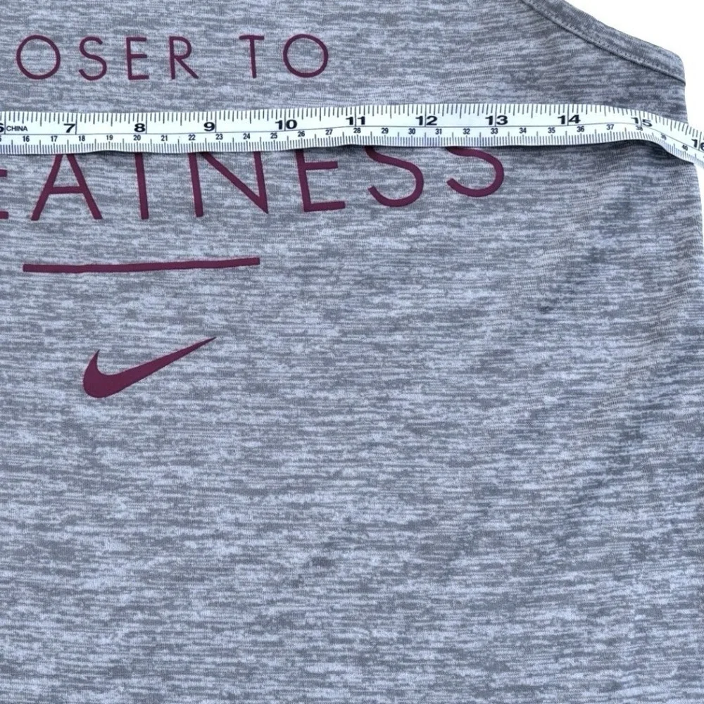 Nike Tank Top Womens XS Grey Dri-FIT One Step Closer To Greatness Pink EXCELLENT